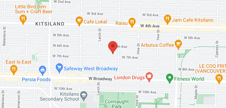 map of 2425 W 7TH AVENUE
